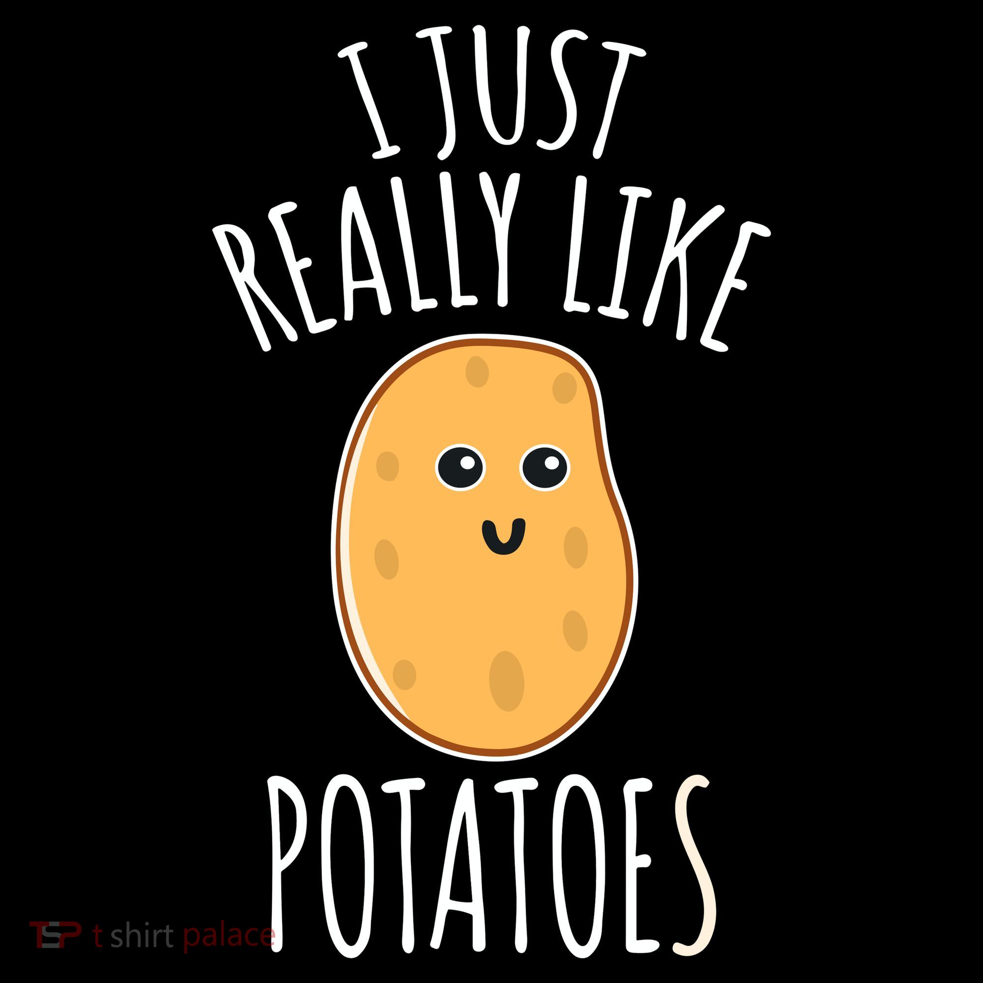 I Just Really Like Potatoes Funy Gift Cute Potato Women's Hoodie