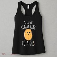 I Just Really Like Potatoes Funy Gift Cute Potato Women's Tank Top thumb 3