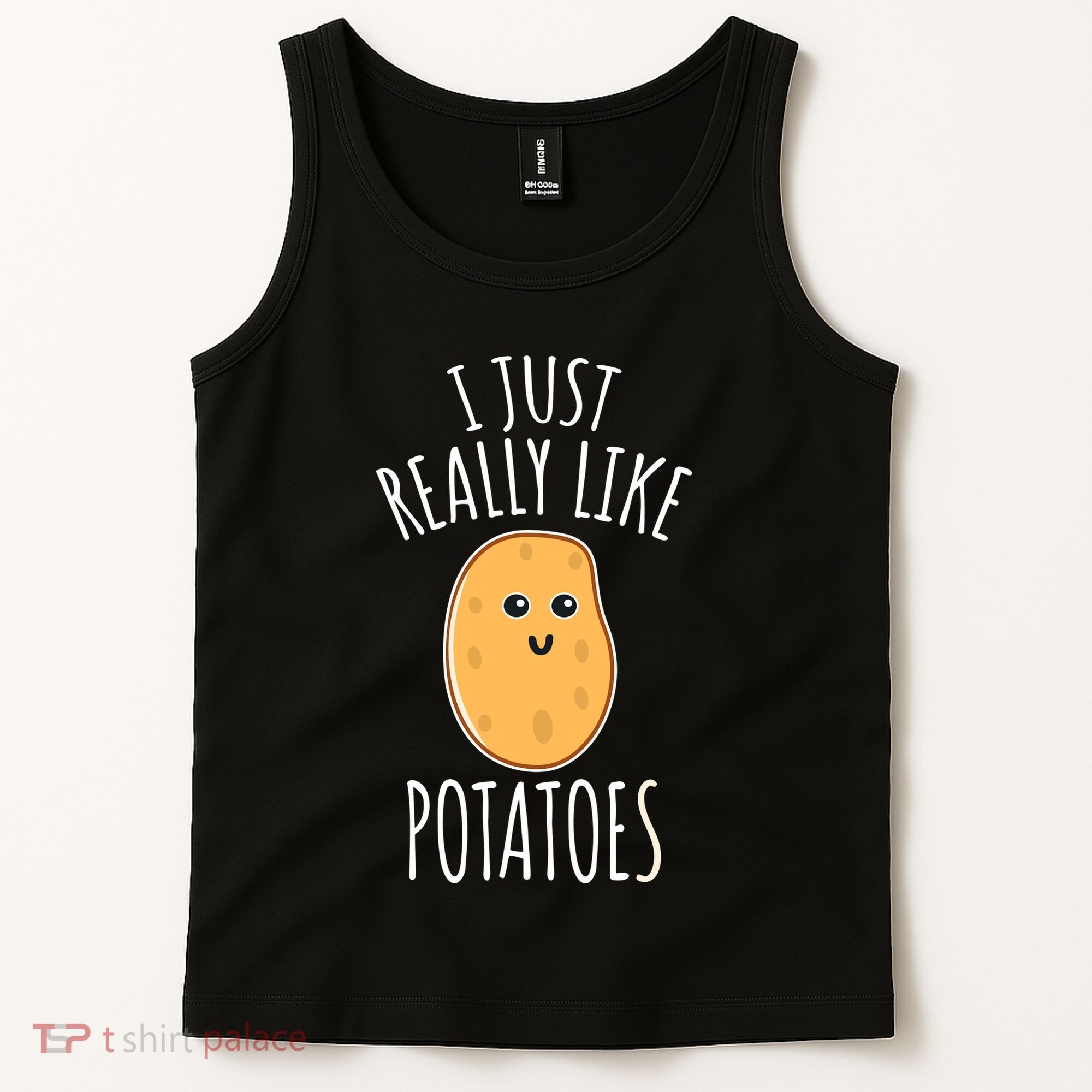 I Just Really Like Potatoes Funy Gift Cute Potato Tank Top