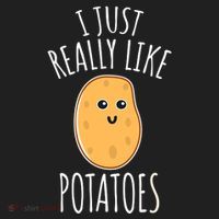 I Just Really Like Potatoes Funy Gift Cute Potato Golf Towel thumb 3