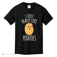 I Just Really Like Potatoes Funy Gift Cute Potato Kids T-Shirt thumb 0