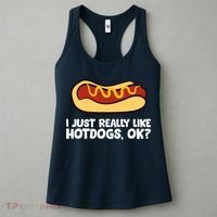 I Just Really Like Hot Dogs, Ok? Funny Hot Dog Lover Women's Tank Top thumb 3