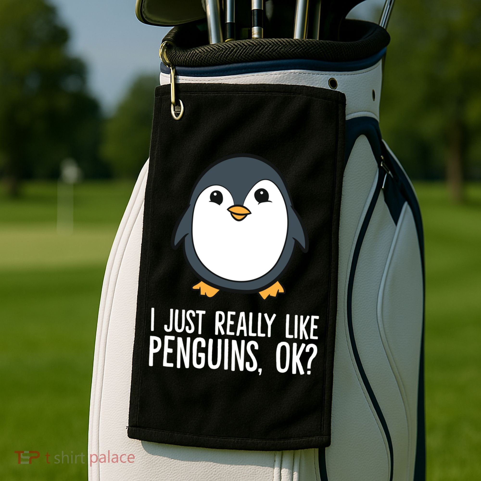 I Just Really Like Penguins Meaningful Gift Golf Towel