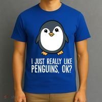 I Just Really Like Penguins Meaningful Gift T-Shirt thumb 3