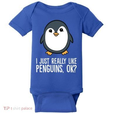 I Just Really Like Penguins Meaningful Gift Baby Bodysuit