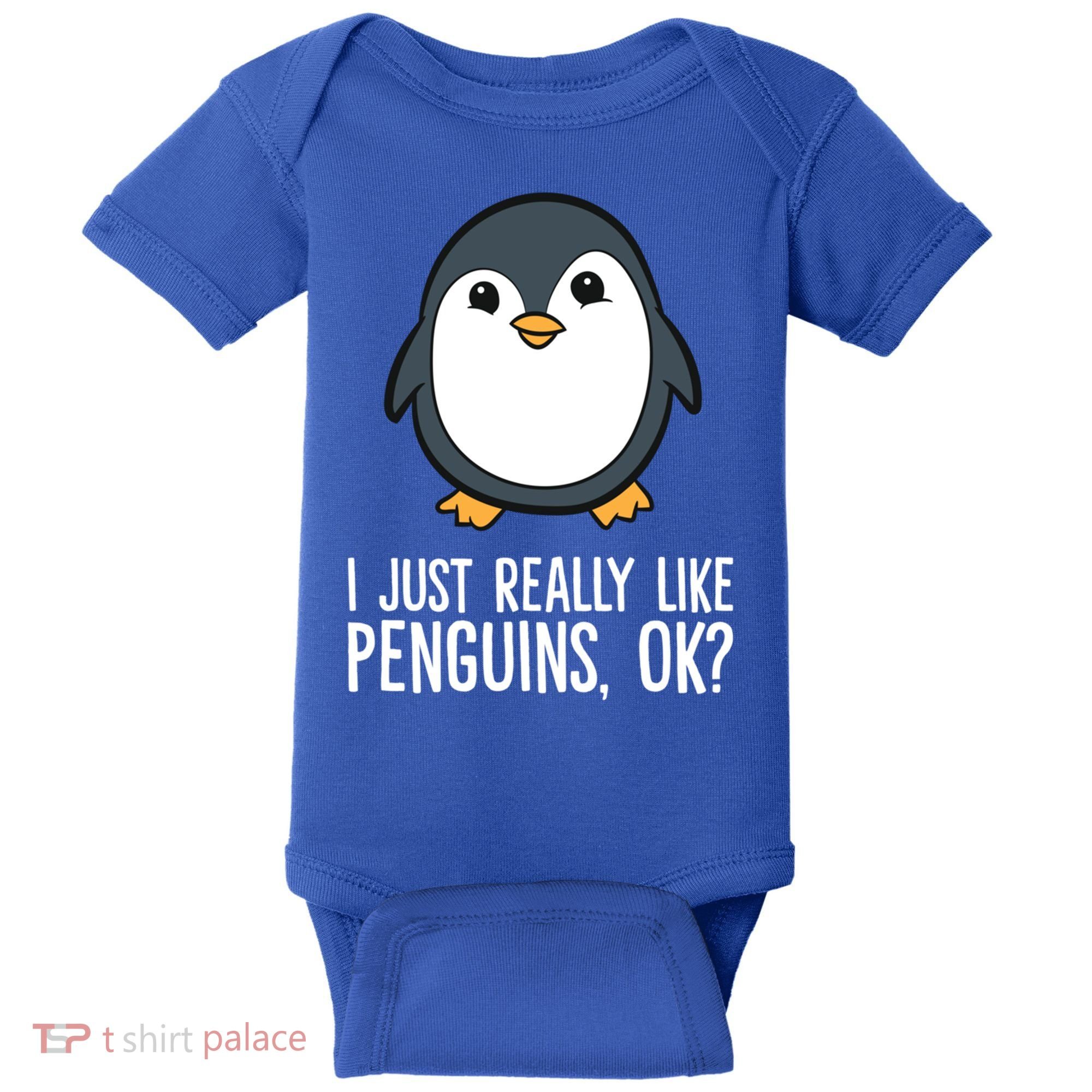 I Just Really Like Penguins Meaningful Gift Baby Bodysuit