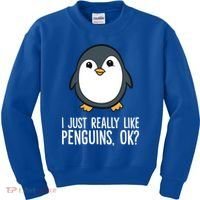 I Just Really Like Penguins Meaningful Gift Kids Sweatshirt thumb 0