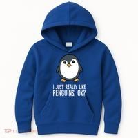I Just Really Like Penguins Meaningful Gift Kids Hoodie thumb 0