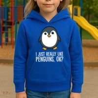 I Just Really Like Penguins Meaningful Gift Kids Hoodie thumb 3