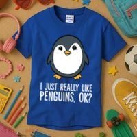 I Just Really Like Penguins Meaningful Gift Kids T-Shirt thumb 3