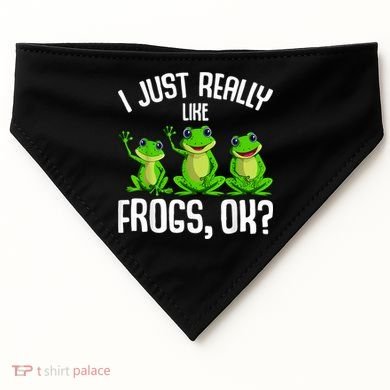 I Just Really Like Frogs USA-Made Doggie Bandana