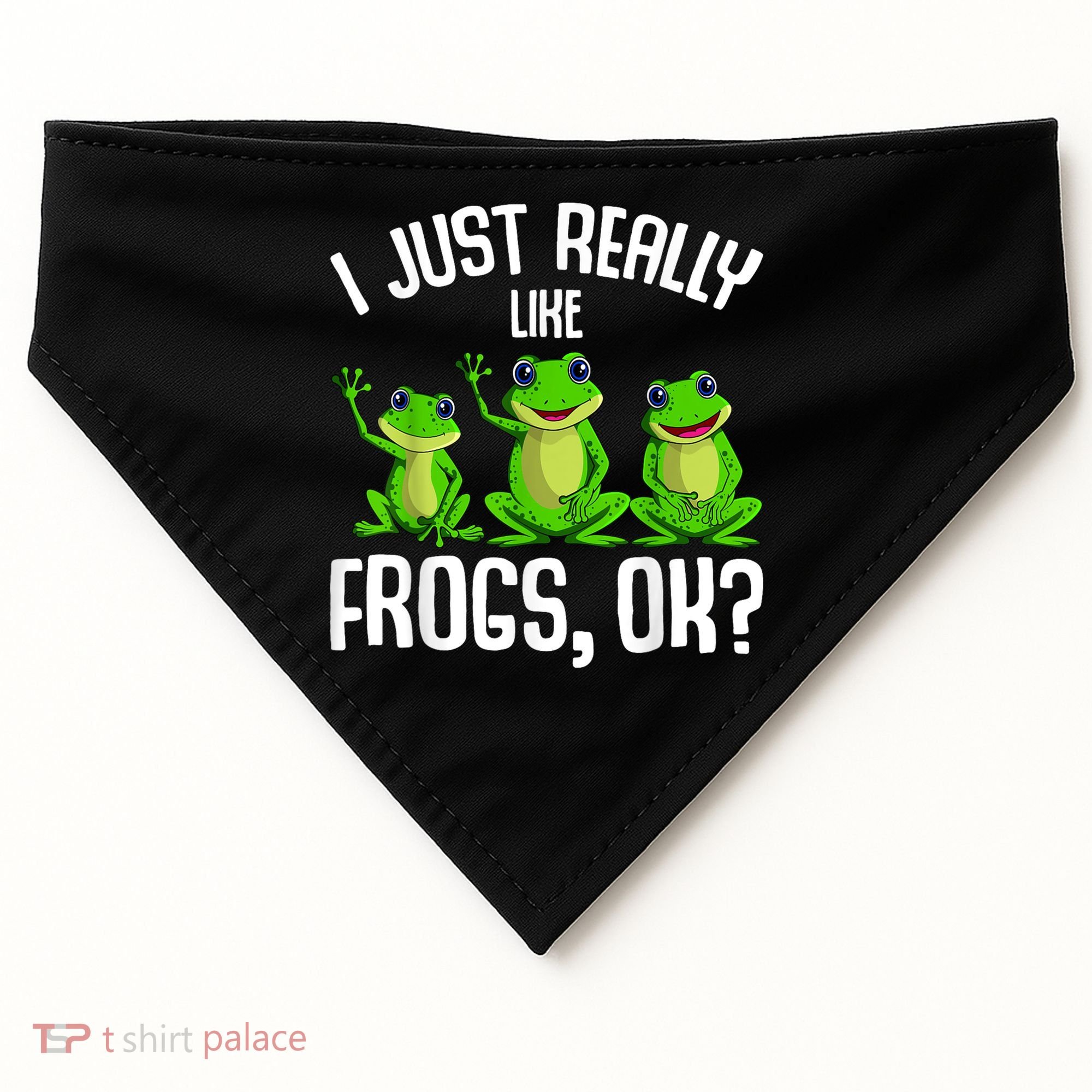 I Just Really Like Frogs USA-Made Doggie Bandana