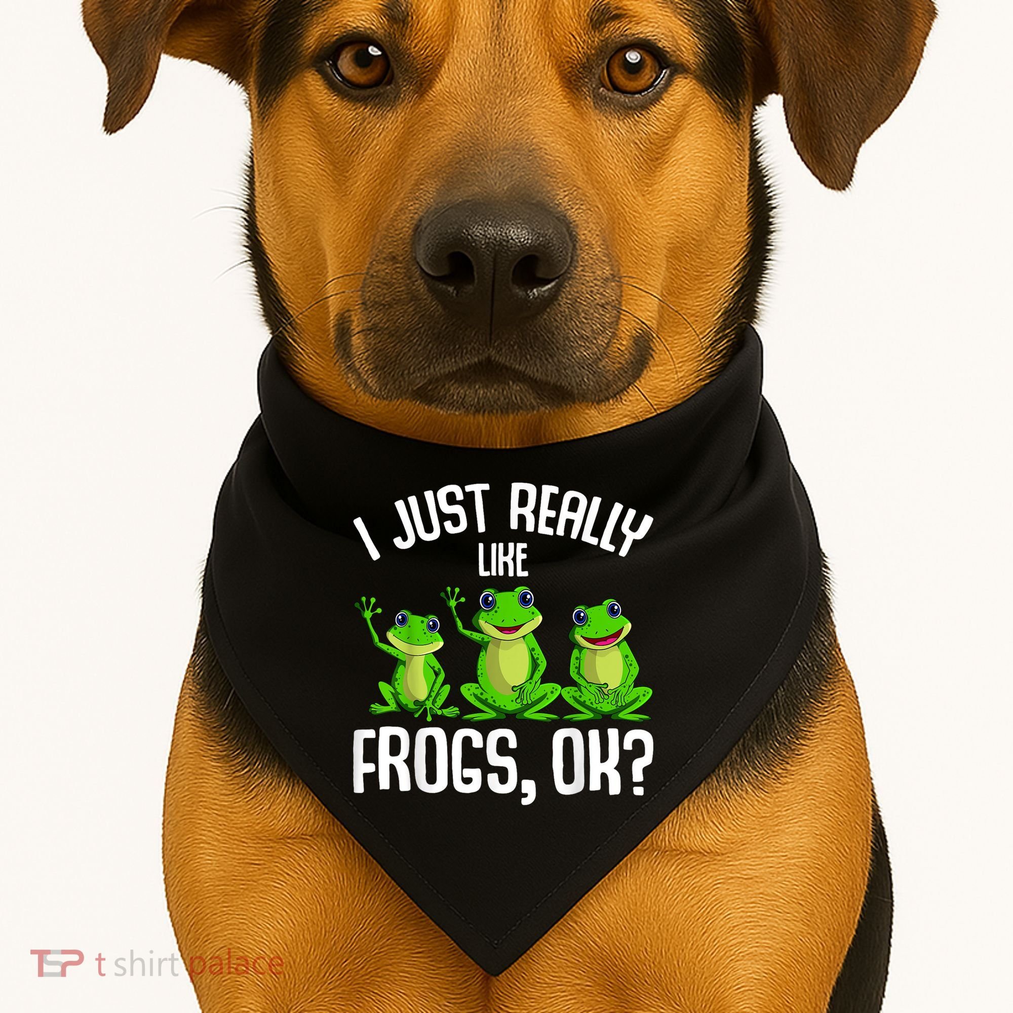 I Just Really Like Frogs USA-Made Doggie Bandana