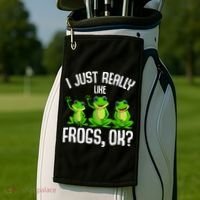 I Just Really Like Frogs Golf Towel thumb 2