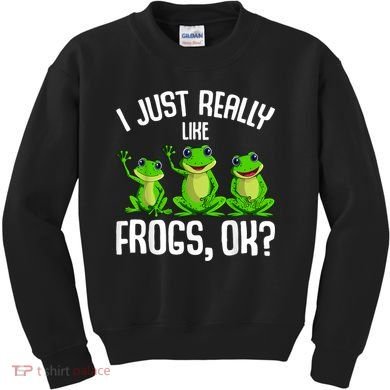 I Just Really Like Frogs Kids Sweatshirt
