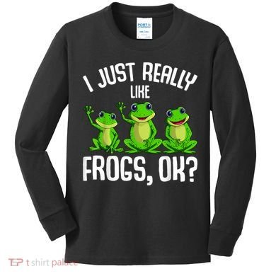 I Just Really Like Frogs Kids Long Sleeve Shirt