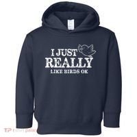 I Just Really Like Birds Ok Toddler Hoodie thumb 0