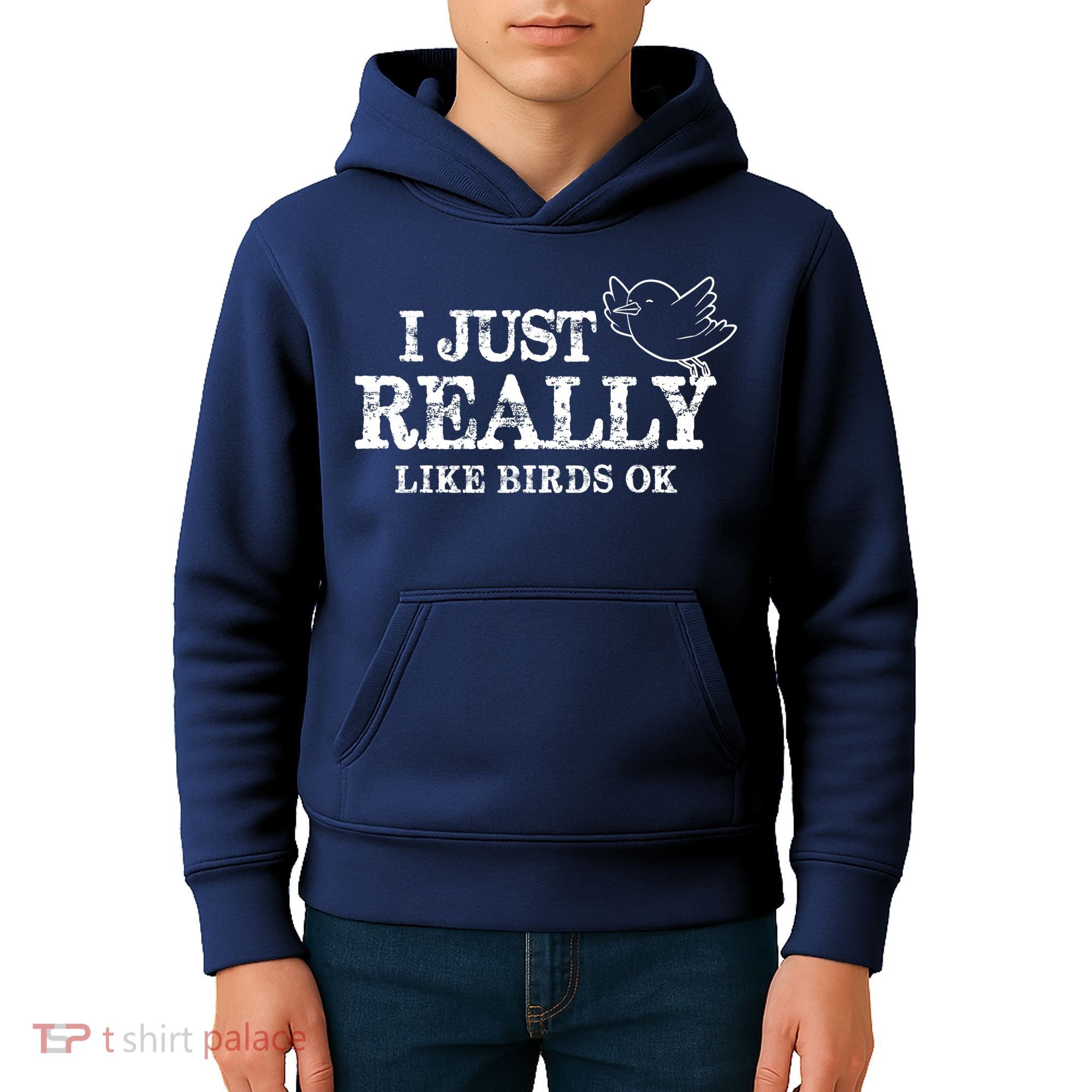 I Just Really Like Birds Ok Kids Hoodie