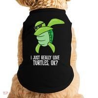 I Just Really Love Turtles Ok? Dabbing Turtle Gift Doggie Tank thumb 0