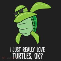 I Just Really Love Turtles Ok? Dabbing Turtle Gift Beanie thumb 2