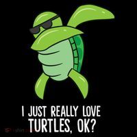 I Just Really Love Turtles Ok? Dabbing Turtle Gift Women's Hoodie thumb 2