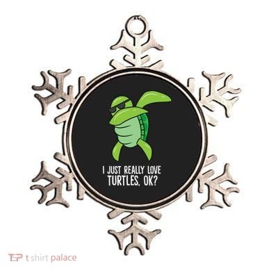 I Just Really Love Turtles Ok? Dabbing Turtle Gift Ornament