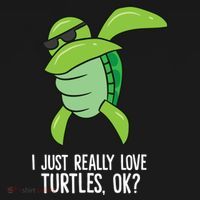 I Just Really Love Turtles Ok? Dabbing Turtle Gift Ornament thumb 1