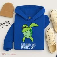 I Just Really Love Turtles Ok? Dabbing Turtle Gift Hoodie thumb 4