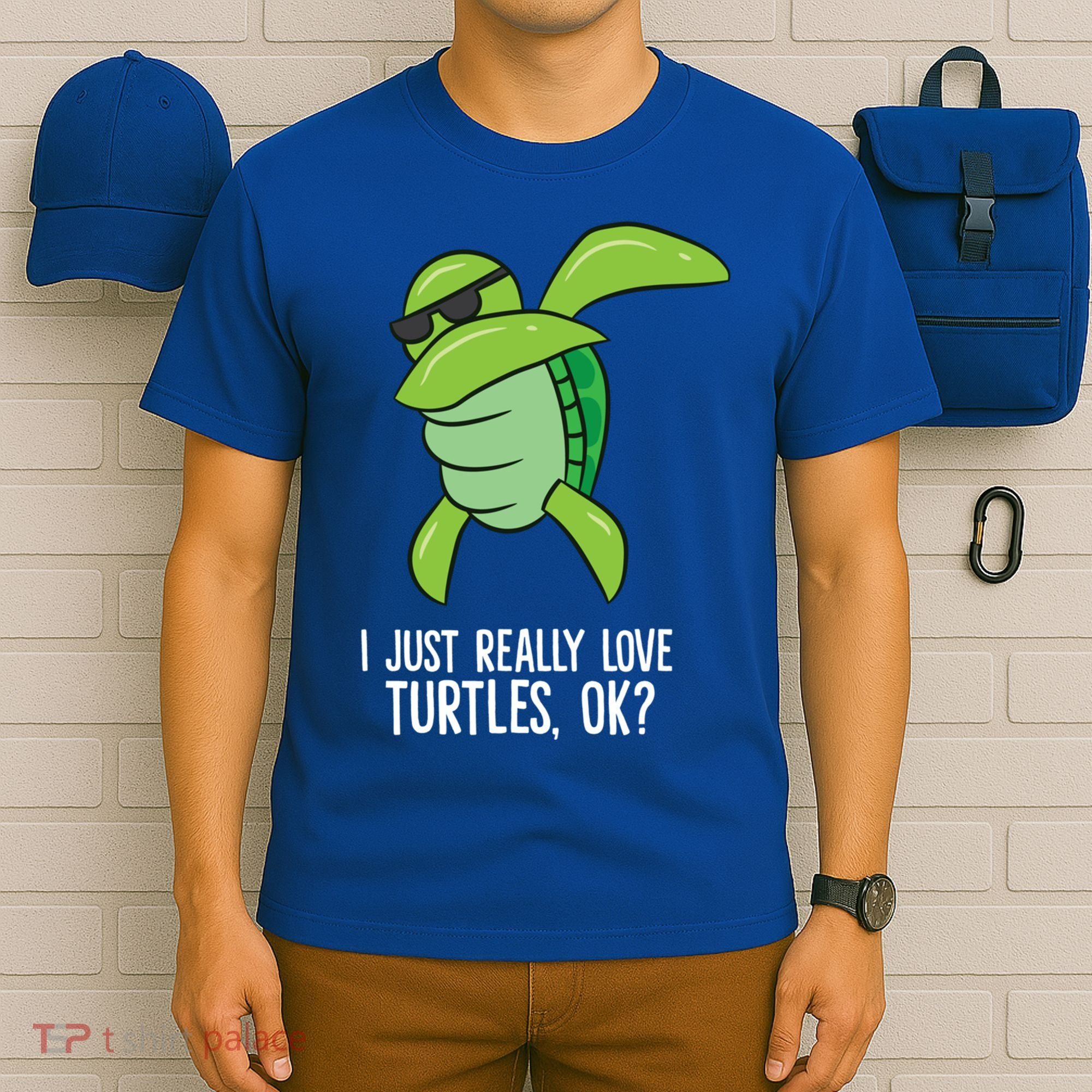 I Just Really Love Turtles Ok? Dabbing Turtle Gift T-Shirt