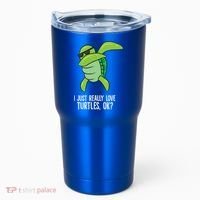 I Just Really Love Turtles Ok? Dabbing Turtle Gift Tumbler thumb 0