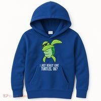 I Just Really Love Turtles Ok? Dabbing Turtle Gift Kids Hoodie thumb 0