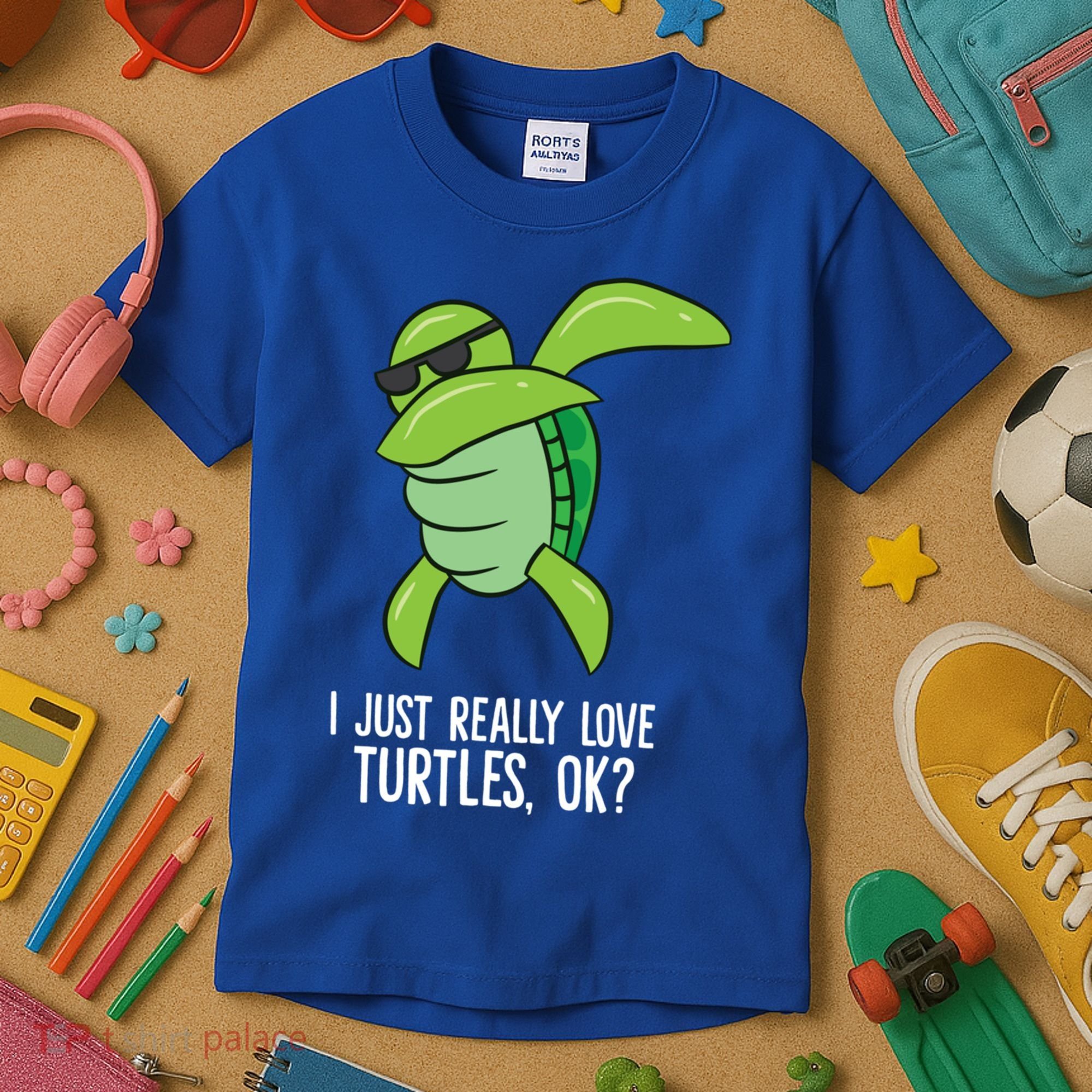 I Just Really Love Turtles Ok? Dabbing Turtle Gift Kids T-Shirt