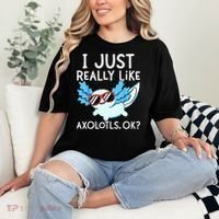 I Just Really Like Axolotls Ok Kawaii Axolotl Comfort Colors T-Shirt thumb 2