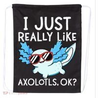 I Just Really Like Axolotls Ok Kawaii Axolotl Drawstring Bag thumb 0