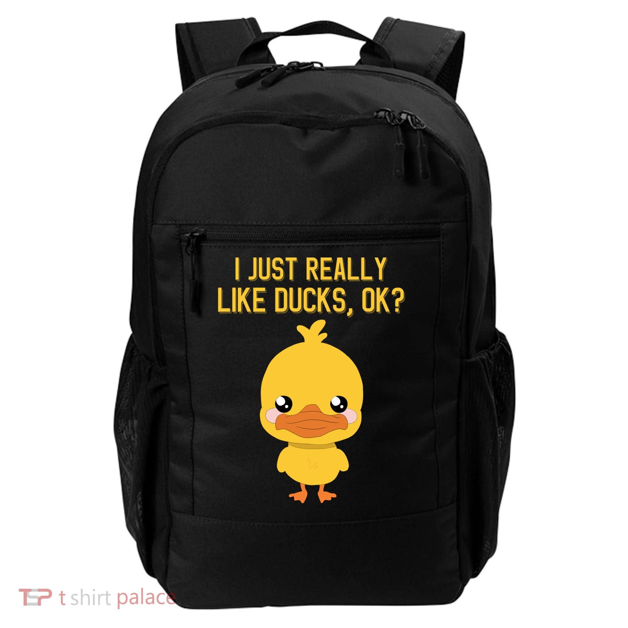 I Just Really Like Ducks Ok? Funny Cute Little Yellow Duck Gift Backpack