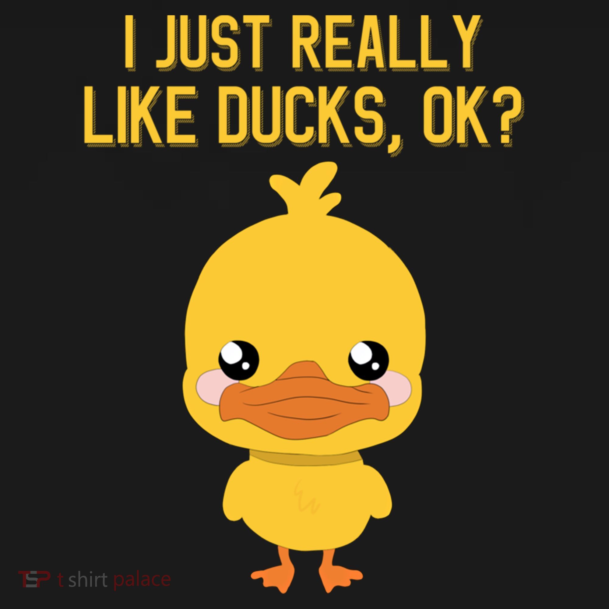 I Just Really Like Ducks Ok? Funny Cute Little Yellow Duck Gift Bucket Hat