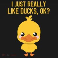 I Just Really Like Ducks Ok? Funny Cute Little Yellow Duck Gift Ornament thumb 1