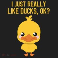 I Just Really Like Ducks Ok? Funny Cute Little Yellow Duck Gift Golf Towel thumb 3