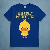 I Just Really Like Ducks Ok? Funny Cute Little Yellow Duck Gift T-Shirt thumb 5