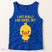 I Just Really Like Ducks Ok? Funny Cute Little Yellow Duck Gift Tank Top thumb 2