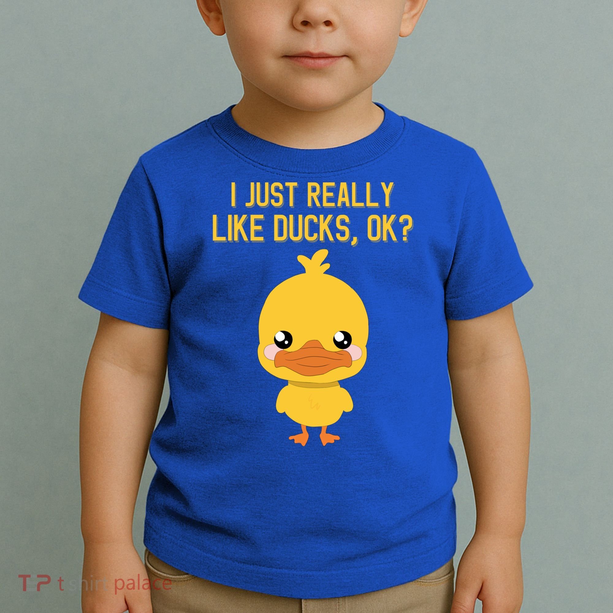 I Just Really Like Ducks Ok? Funny Cute Little Yellow Duck Gift Toddler T-Shirt