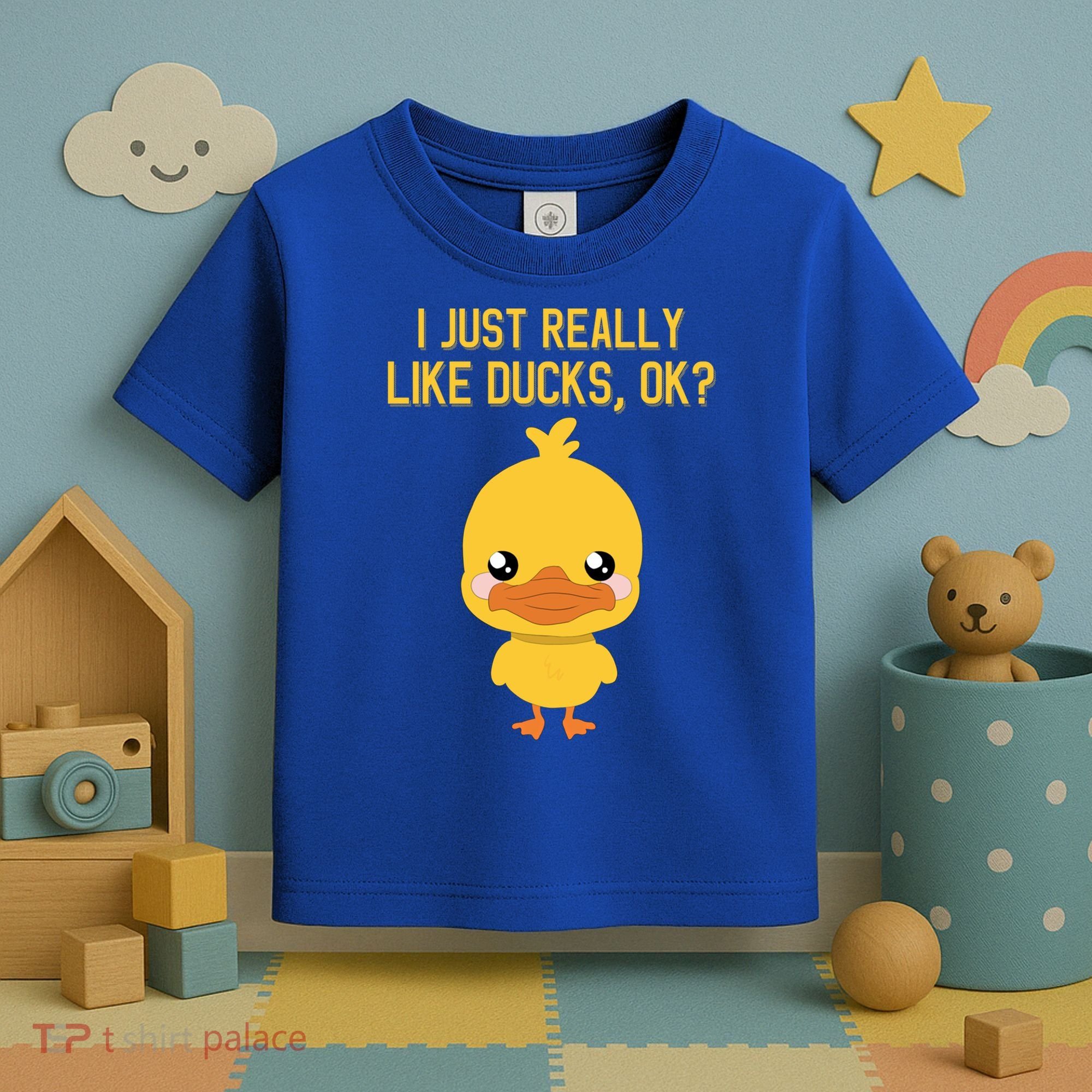 I Just Really Like Ducks Ok? Funny Cute Little Yellow Duck Gift Toddler T-Shirt