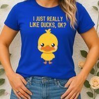 I Just Really Like Ducks Ok? Funny Cute Little Yellow Duck Gift Women's T-Shirt thumb 2