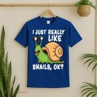 I Just Really Like Snails Ok Funny Snail Lover Gift Great Gift T-Shirt thumb 2