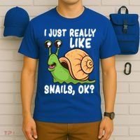 I Just Really Like Snails Ok Funny Snail Lover Gift Great Gift T-Shirt thumb 6