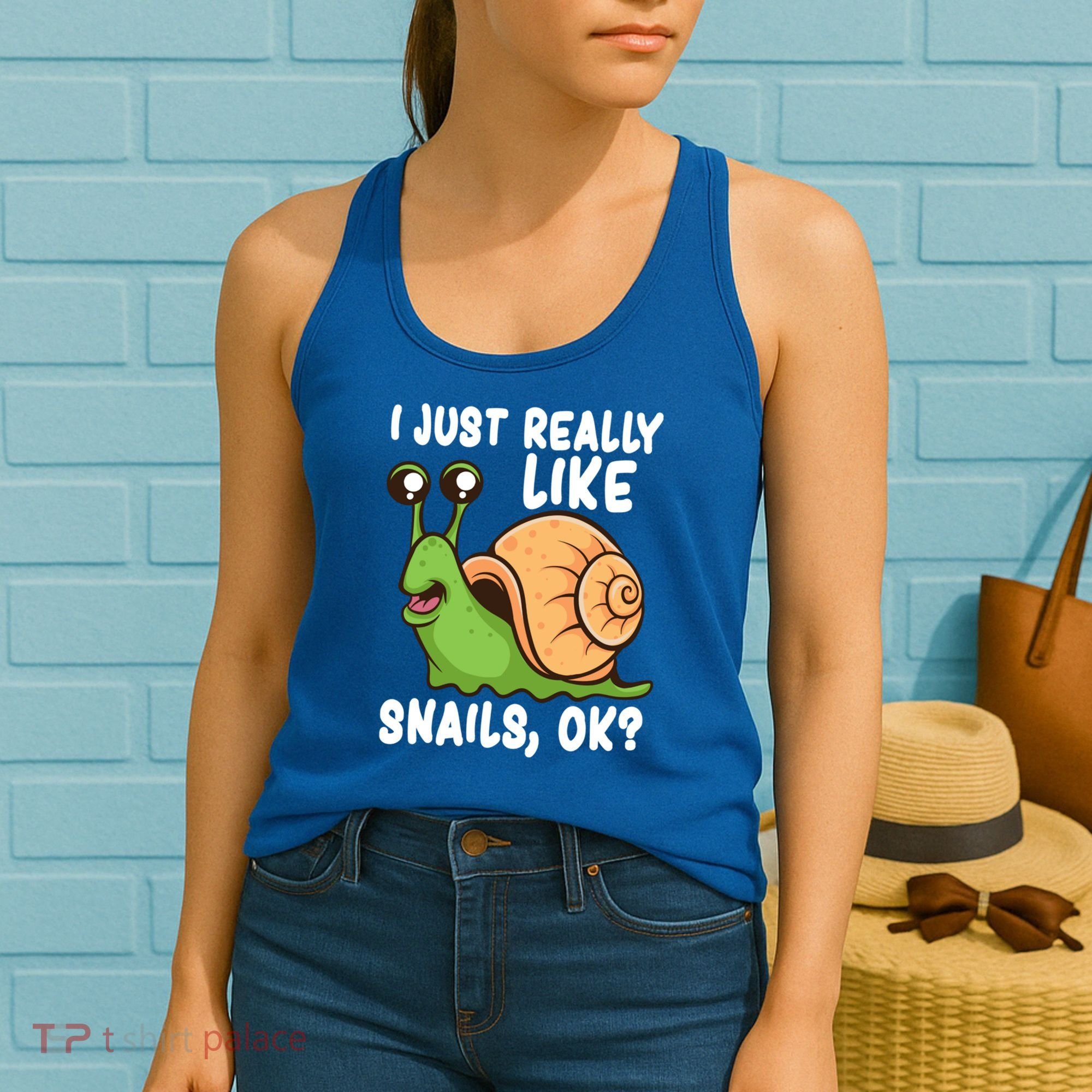 I Just Really Like Snails Ok Funny Snail Lover Gift Great Gift Women's Tank Top