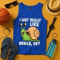 I Just Really Like Snails Ok Funny Snail Lover Gift Great Gift Tank Top thumb 4
