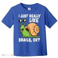 I Just Really Like Snails Ok Funny Snail Lover Gift Great Gift Toddler T-Shirt thumb 0