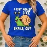 I Just Really Like Snails Ok Funny Snail Lover Gift Great Gift Women's T-Shirt thumb 2