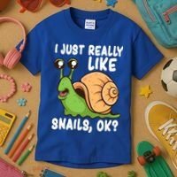 I Just Really Like Snails Ok Funny Snail Lover Gift Great Gift Kids T-Shirt thumb 3